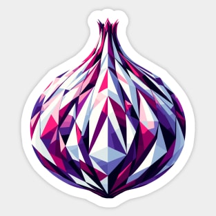 Geometric Onion: Abstract Polygonal Mosaic Sticker